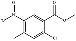 2-氯-4-甲基-5-硝基苯甲酸甲酯 结构式