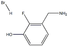 3-(aminomethyl)-2-fluorophenol hydrobromide 结构式