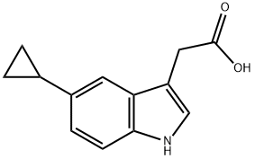 5-环丙基吲哚-3-乙酸 结构式