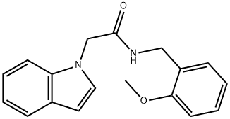 2-(1H-indol-1-yl)-N-(2-methoxybenzyl)acetamide 结构式