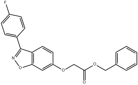 benzyl {[3-(4-fluorophenyl)-1,2-benzoxazol-6-yl]oxy}acetate 结构式