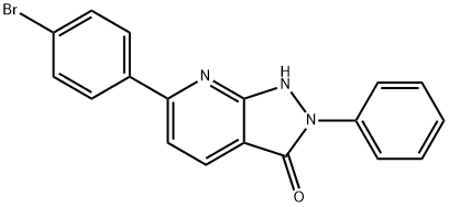 6-(4-bromophenyl)-2-phenyl-1,2-dihydro-3H-pyrazolo[3,4-b]pyridin-3-one 结构式