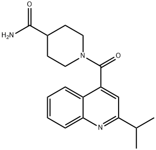 1-{[2-(propan-2-yl)quinolin-4-yl]carbonyl}piperidine-4-carboxamide 结构式