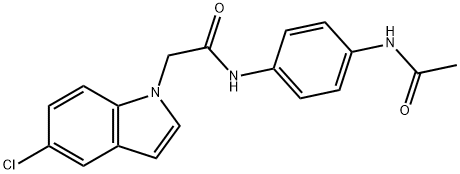 N-[4-(acetylamino)phenyl]-2-(5-chloro-1H-indol-1-yl)acetamide 结构式