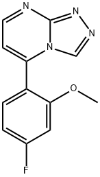 5-(4-fluoro-2-methoxyphenyl)[1,2,4]triazolo[4,3-a]pyrimidine 结构式