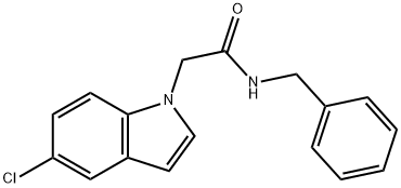N-benzyl-2-(5-chloro-1H-indol-1-yl)acetamide 结构式