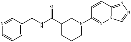 N-(pyridin-3-ylmethyl)-1-([1,2,4]triazolo[4,3-b]pyridazin-6-yl)piperidine-3-carboxamide 结构式