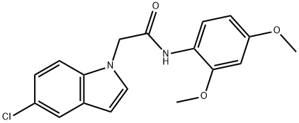 2-(5-chloro-1H-indol-1-yl)-N-(2,4-dimethoxyphenyl)acetamide 结构式
