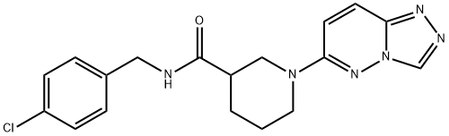 N-(4-chlorobenzyl)-1-([1,2,4]triazolo[4,3-b]pyridazin-6-yl)piperidine-3-carboxamide 结构式
