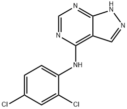 N-(2,4-dichlorophenyl)-2H-pyrazolo[3,4-d]pyrimidin-4-amine 结构式