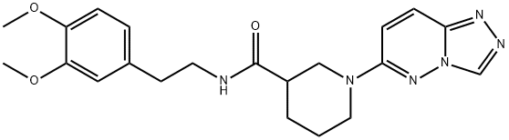 N-[2-(3,4-dimethoxyphenyl)ethyl]-1-([1,2,4]triazolo[4,3-b]pyridazin-6-yl)piperidine-3-carboxamide 结构式
