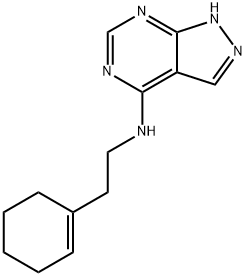 N-[2-(cyclohex-1-en-1-yl)ethyl]-2H-pyrazolo[3,4-d]pyrimidin-4-amine 结构式