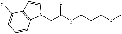 2-(4-chloro-1H-indol-1-yl)-N-(3-methoxypropyl)acetamide 结构式