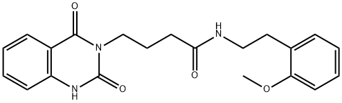 4-(2-hydroxy-4-oxoquinazolin-3(4H)-yl)-N-[2-(2-methoxyphenyl)ethyl]butanamide 结构式