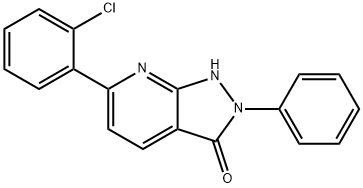 6-(2-chlorophenyl)-2-phenyl-1,2-dihydro-3H-pyrazolo[3,4-b]pyridin-3-one 结构式