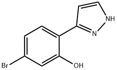 5-Bromo-2-(1H-pyrazol-3-yl)phenol 结构式