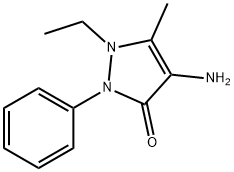 4-氨基-1-乙基-5-甲基-2-苯基-1,2-二氢吡唑-3-酮 结构式