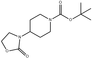 1-Piperidinecarboxylic acid, 4-(2-oxo-3-oxazolidinyl)-, 1,1-dimethylethyl ester 结构式