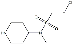 N-甲基-N-(哌啶-4-基)甲磺酰胺盐酸盐 结构式