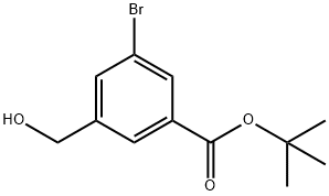 3-溴-5-(羟甲基)苯甲酸叔丁酯 结构式