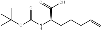 (R)-N-Boc-2-(4'-pentenyl)glycine 结构式