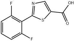 2-(2,6-二氟苯基)-1,3-噻唑-5-羧酸 结构式