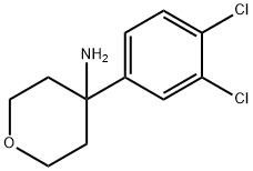4-(3,4-Dichlorophenyl)tetrahydro-2H-pyran-4-amine 结构式