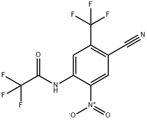 N-(4-氰基-2-硝基-5-(三氟甲基)苯基)-2,2,2-三氟乙烷酰胺 结构式