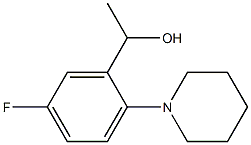 1-[5-Fluoro-2-(1-piperidyl)phenyl]ethanol 结构式