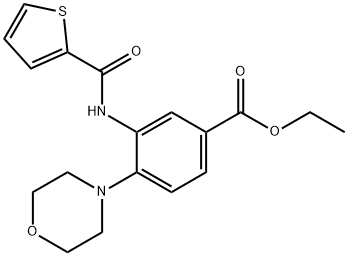 ethyl 4-(morpholin-4-yl)-3-[(thiophen-2-ylcarbonyl)amino]benzoate 结构式