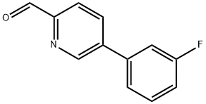 5-(3-氟苯基)-吡啶-2-甲醛 结构式