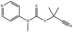 2-氰基丙基 N-甲基-N-(4-吡啶)氨基二硫代碳酸酯 结构式