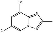 8-溴-6-氯-2-甲基-[1,2,4]噻唑并[1,5-A]吡啶 结构式