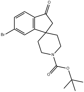 TERT-BUTYL6-BROMO-3-OXO-2,3-DIHYDROSPIRO[INDENE-1,4'-PIPERIDINE]-1'-CARBOXYLATE 结构式