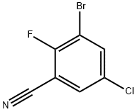 3-溴-5-氯-2-氟苄腈 结构式