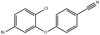 4-(5-bromo-2-chlorophenoxy)benzonitrile 结构式