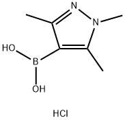 (1,3,5-三甲基-1H-吡唑-4-基)硼酸盐酸盐 结构式