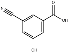 3-氰基-5-羟基苯甲酸 结构式