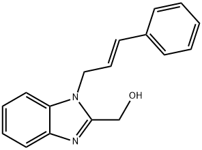 (1-cinnamyl-1H-benzimidazol-2-yl)methanol 结构式