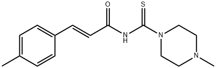 3-(4-methylphenyl)-N-[(4-methyl-1-piperazinyl)carbonothioyl]acrylamide 结构式