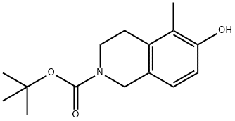 6-羟基-5-甲基-3,4-二氢异喹啉-2(1H)-羧酸叔丁酯 结构式