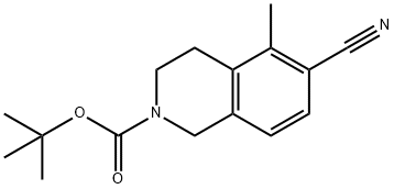 6-氰基-5-甲基-3,4-二氢异喹啉-2(1H)-羧酸叔丁酯 结构式