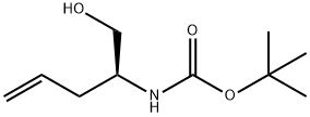 (S)-(1-羟基戊-4-烯-2-基)氨基甲酸 叔丁酯 结构式