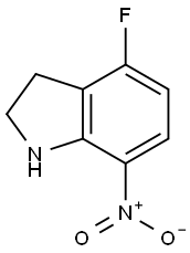 4-氟-7-硝基二氢吲哚 结构式