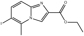 6-Iodo-5-methyl-imidazo[1,2-a]pyridine-2-carboxylic acid ethyl ester 结构式