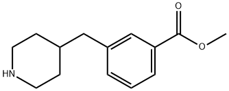 Benzoic acid, 3-(4-piperidinylmethyl)-, methyl ester 结构式