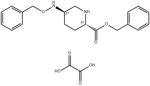 (2S,5R)-5-[(苄氧基)氨基]哌啶-2-甲酸苄酯草酸盐 结构式