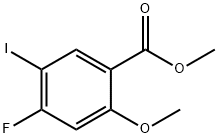 4-氟-5-碘-2-甲氧基苯甲酸甲酯 结构式