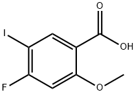 4-氟-5-碘-2-甲氧基苯甲酸 结构式