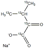 Α-酮异戊酸钠-13C5 结构式